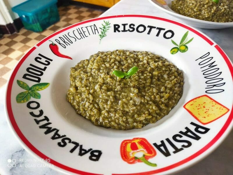 Cliquez pour zoomer ! Risotto au pesto d’épinards et basilic Thermomix par krodu95