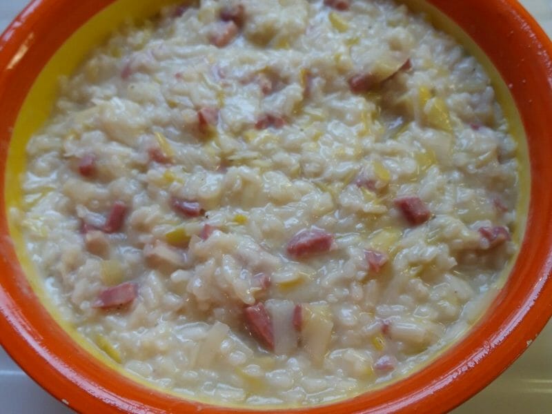 Cliquez pour zoomer ! Risotto poireaux et lardons Thermomix par Reinette78