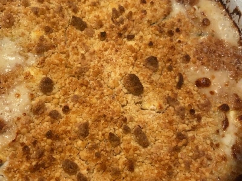 Cliquez pour zoomer ! Crumble courgettes, chèvre et lardons Thermomix par anne-lise_08