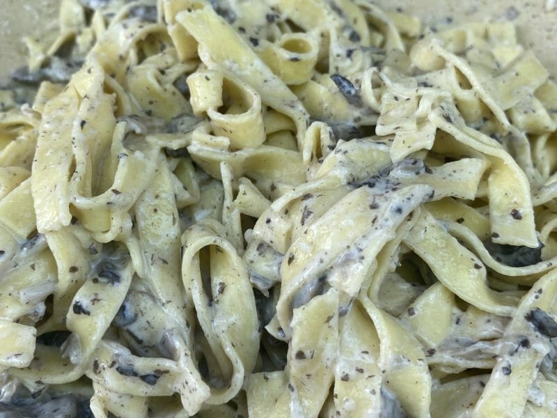 Cliquez pour zoomer ! Tagliatelle sauce crémeuse aux pleurotes Thermomix par chouchoumag1405