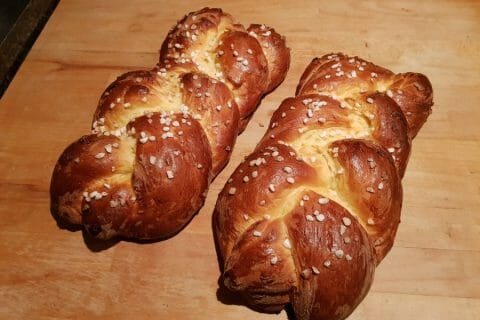 Cliquez pour zoomer ! Brioche tressée à la mie filante au Thermomix