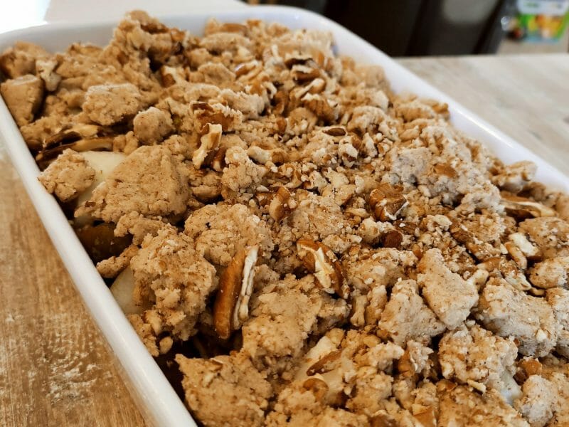 Cliquez pour zoomer ! Crumble aux poires et noix de pécan Thermomix par priiloune