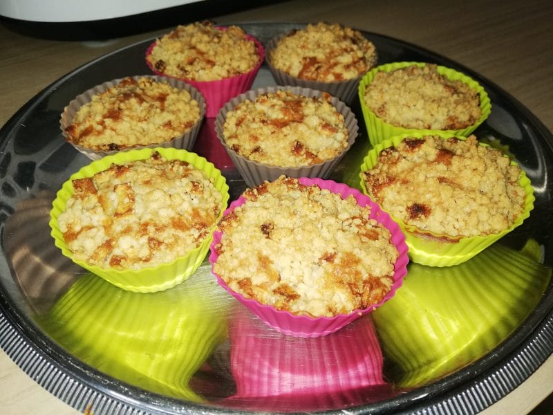 Cliquez pour zoomer ! Muffins aux pommes façon crumble Thermomix par bdmoto