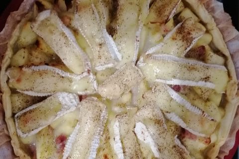 Cliquez pour zoomer ! Tarte au camembert, pommes et lardons Thermomix par bdmoto