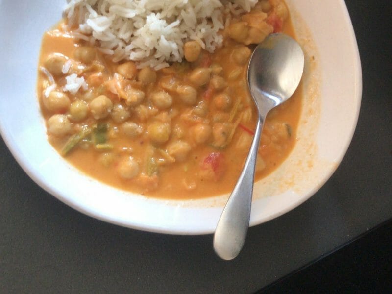 Cliquez pour zoomer ! Curry de pois chiches au lait de coco Thermomix par elizdb