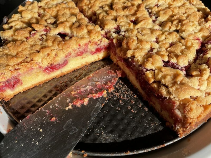 Cliquez pour zoomer ! Crumb cake framboises Thermomix par vinciane_73