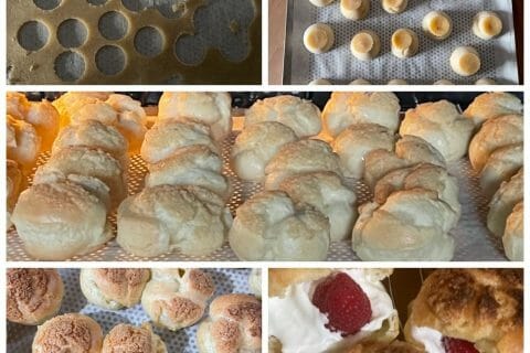 Cliquez pour zoomer ! Choux craquelin fraises chantilly Thermomix par cneche