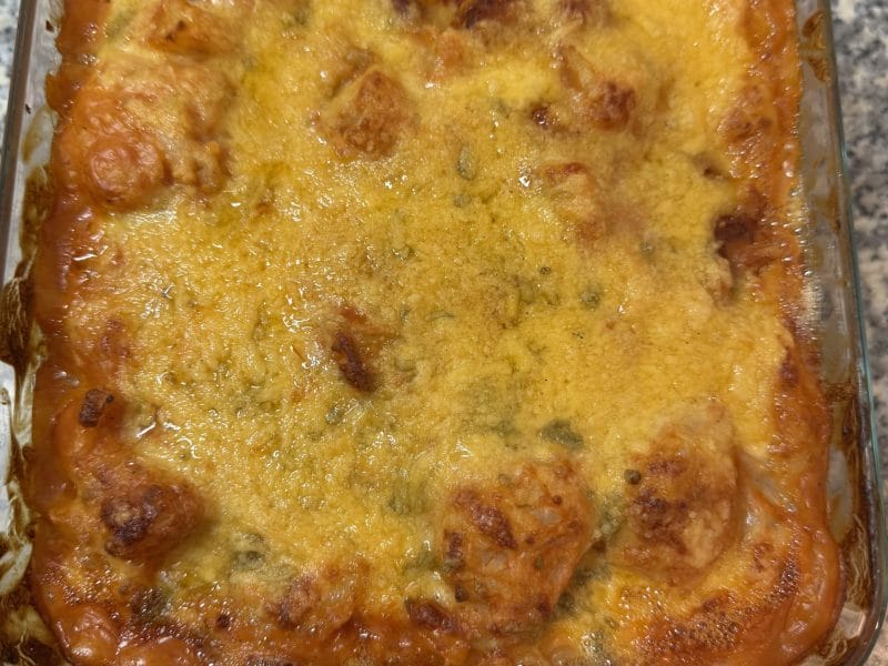 Cliquez pour zoomer ! Gratin de chou-fleur au chorizo Thermomix par Coconini