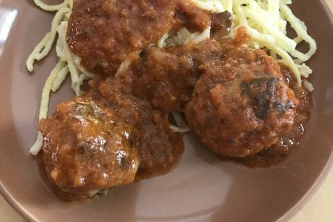 Cliquez pour zoomer ! Boulettes de veau à la tomme Thermomix par Coconini