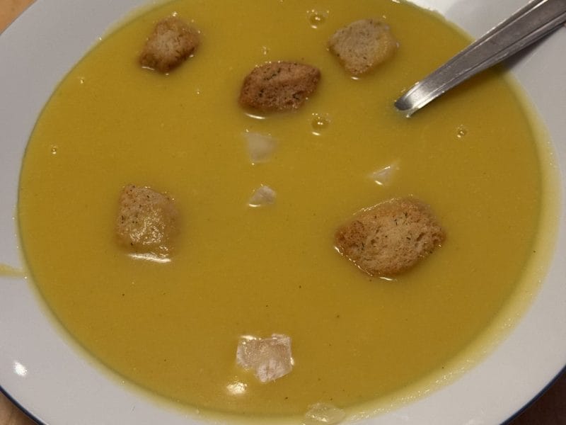 Cliquez pour zoomer ! Velouté parmentier au piment d’espelette Thermomix par Coconini