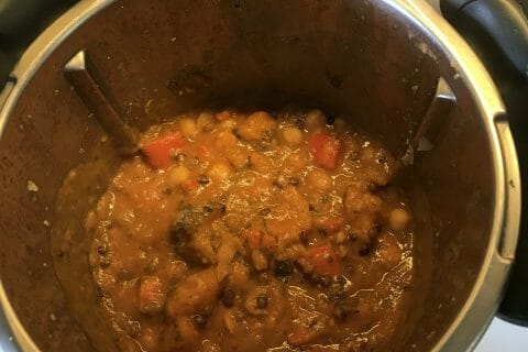 Cliquez pour zoomer ! Curry de butternut, pois chiches et lentilles Thermomix par Coconini