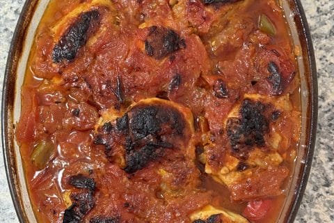 Cliquez pour zoomer ! Poulet aux pommes de terre, poivron et tomates Thermomix par Coconini