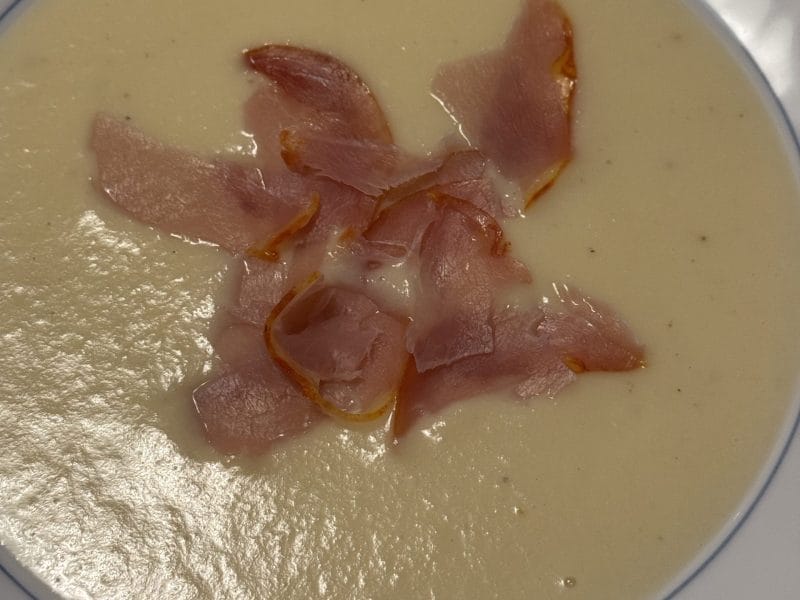 Cliquez pour zoomer ! Crème de poireaux, poires et jambon cru Thermomix par Coconini
