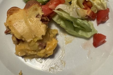 Cliquez pour zoomer ! Clafoutis cancoillotte, poireaux et chorizo Thermomix par Coconini