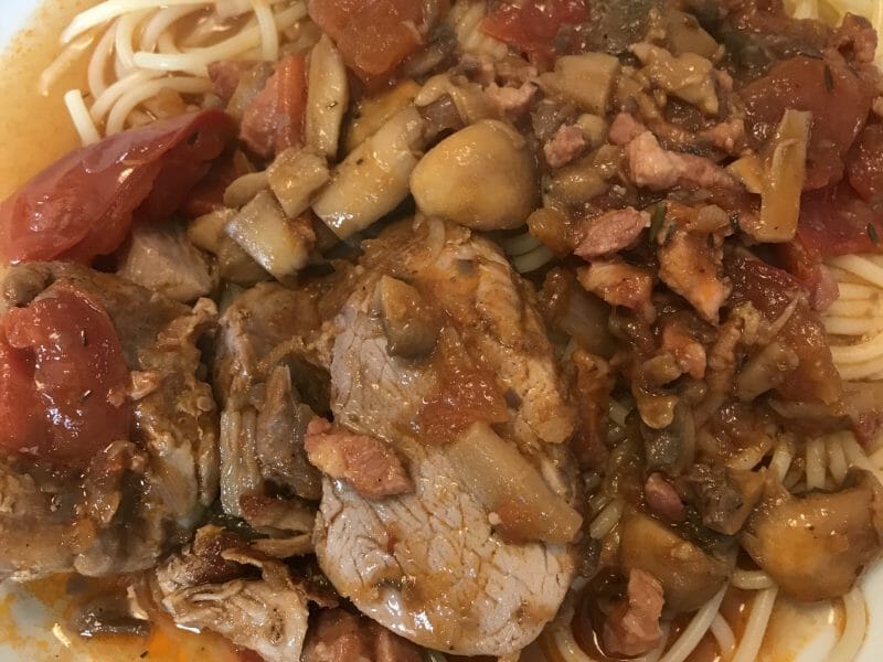 Cliquez pour zoomer ! Lapin sauce chasseur Thermomix par Coconini