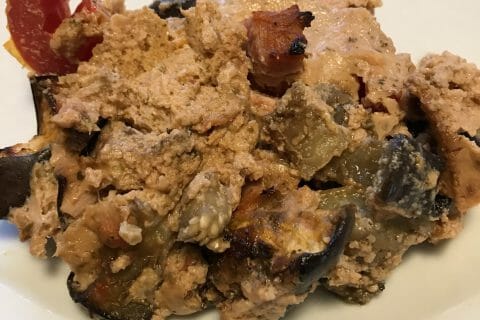 Cliquez pour zoomer ! Clafoutis aubergines et tomates Thermomix par Coconini