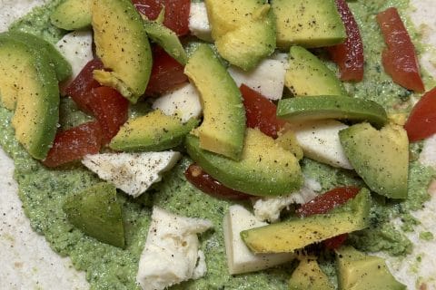 Cliquez pour zoomer ! Wraps tomates, mozzarella et basilic Thermomix par Coconini