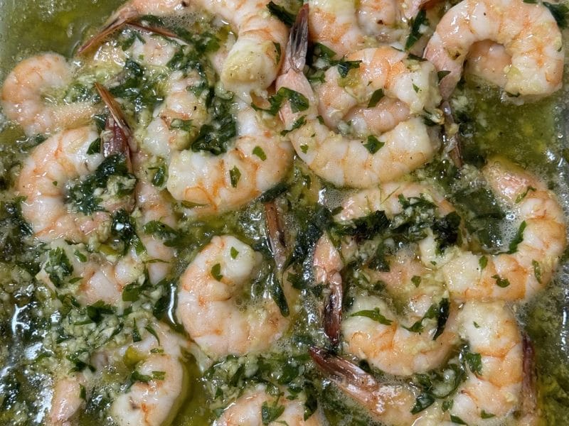 Cliquez pour zoomer ! Crevettes à l’ail Thermomix par Coconini