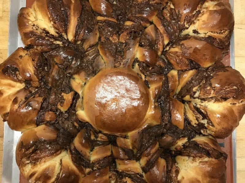 Cliquez pour zoomer ! Brioche étoilée au Nutella Thermomix par Coconini