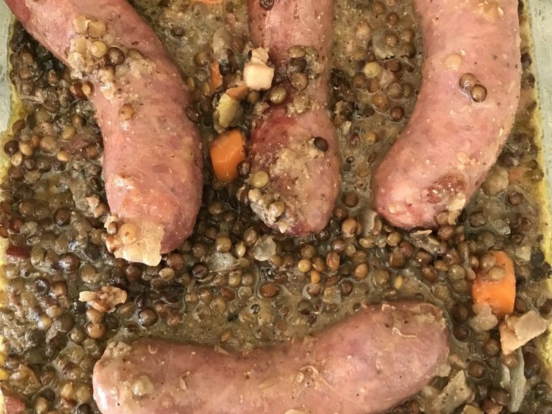 Cliquez pour zoomer ! Lentilles et ses saucisses Thermomix par Coconini
