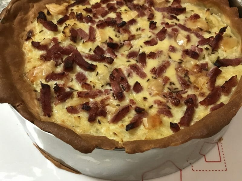 Cliquez pour zoomer ! Zwiebelkuchen – gâteau aux oignons Thermomix par Coconini