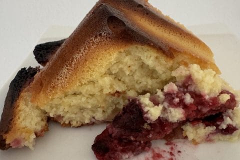 Cliquez pour zoomer ! Gâteau à la ricotta, amandes et framboises Thermomix par Coconini