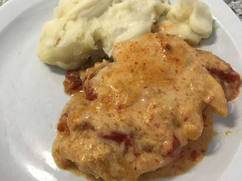 Cliquez pour zoomer ! Poulet à la crème de poivrons Thermomix par Coconini