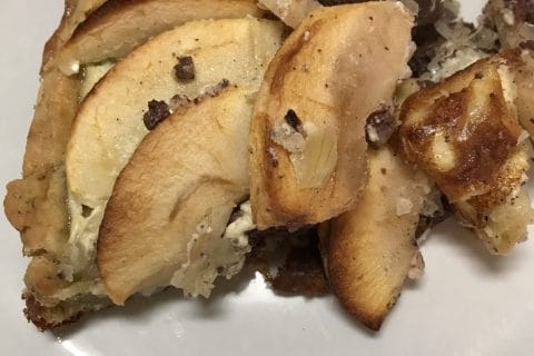 Cliquez pour zoomer ! Tarte au boudin noir et aux pommes Thermomix par Coconini