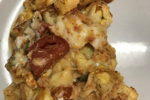 Cliquez pour zoomer ! Gratin de tortellini tomate mozzarella Thermomix par Coconini