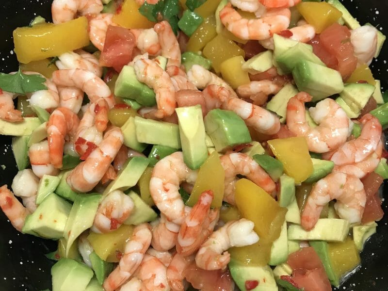 Cliquez pour zoomer ! Ceviche de crevettes, mangue, avocat Thermomix par Coconini