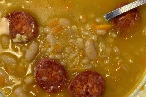 Cliquez pour zoomer ! Soupe à l’orge et aux haricots blancs Thermomix par Coconini