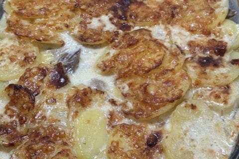 Cliquez pour zoomer ! Gratin dauphinois au confit de canard Thermomix par Coconini