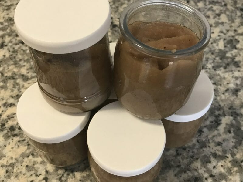Cliquez pour zoomer ! Compote de pommes, bananes et miel Thermomix par Coconini