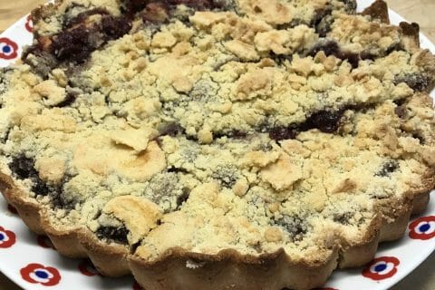 Cliquez pour zoomer ! Tarte aux cerises façon crumble Thermomix par Coconini