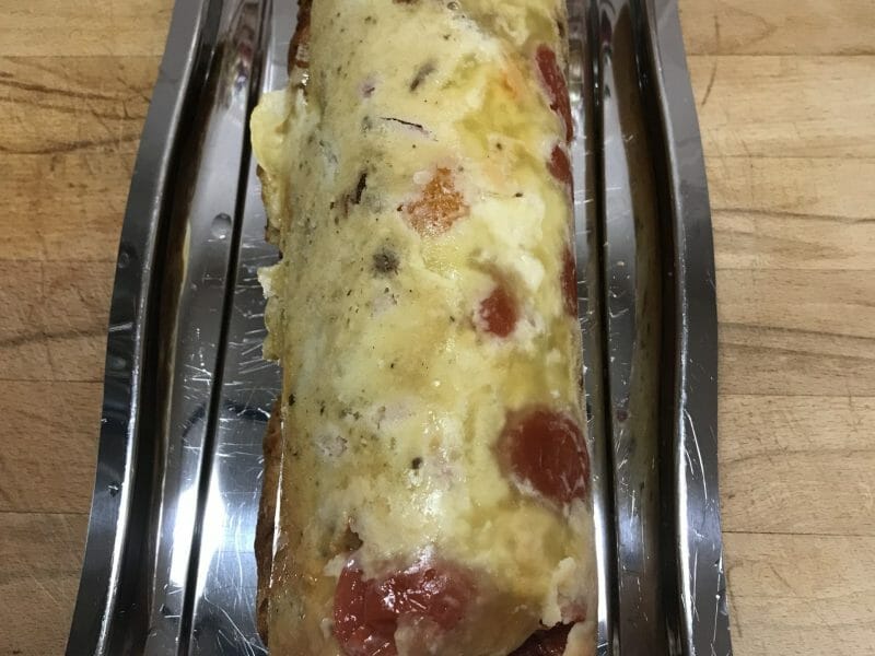 Cliquez pour zoomer ! Cake tomates mozzarella et lardons Thermomix par Coconini
