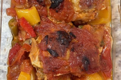Cliquez pour zoomer ! Poulet aux pommes de terre, poivron et tomates Thermomix par Coconini