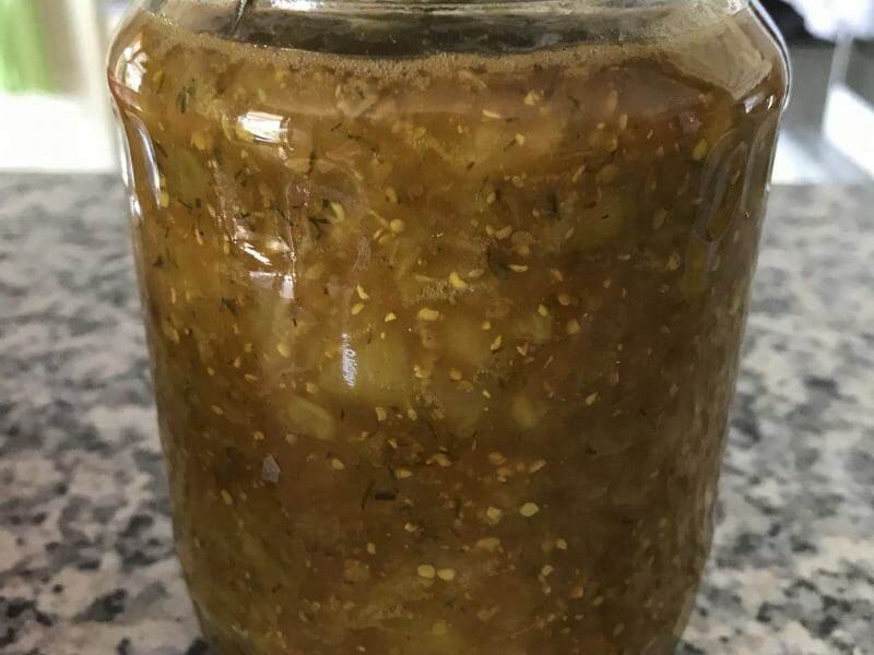 Cliquez pour zoomer ! Relish aux concombres Thermomix par Coconini