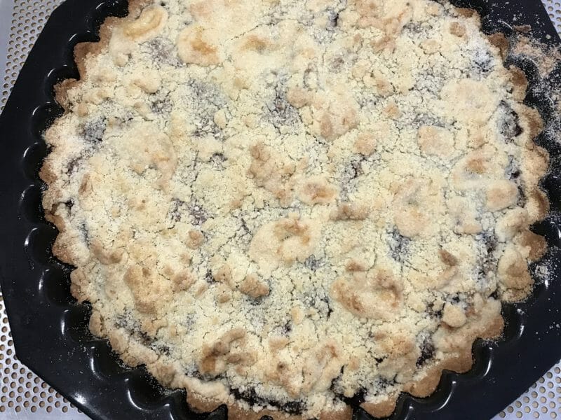 Cliquez pour zoomer ! Tarte aux cerises façon crumble Thermomix par Coconini