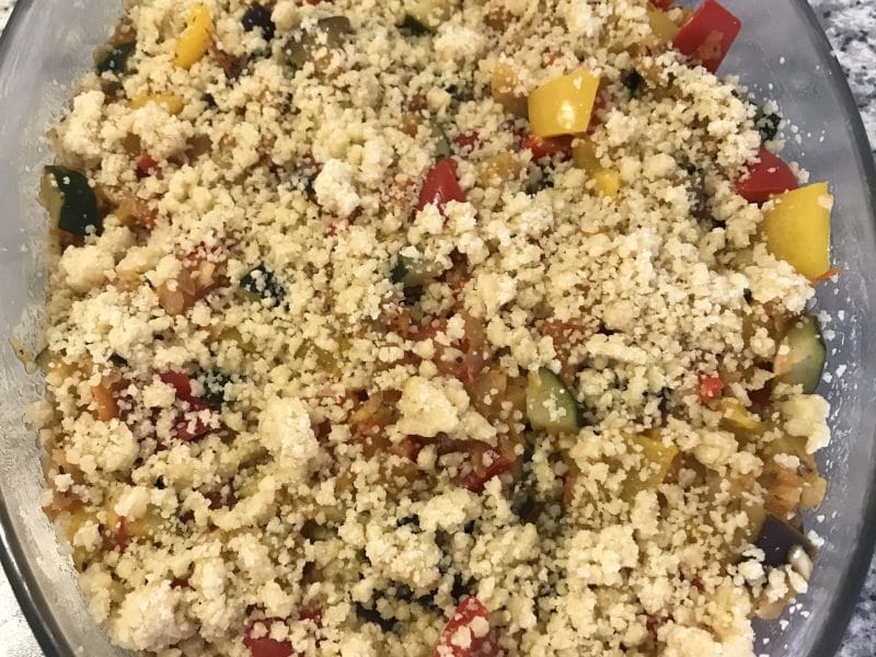 Cliquez pour zoomer ! Crumble aux légumes provençaux Thermomix par Coconini