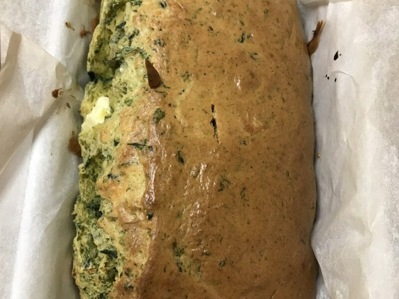Cliquez pour zoomer ! Cake aux épinards, mozzarella et pesto Thermomix par Coconini