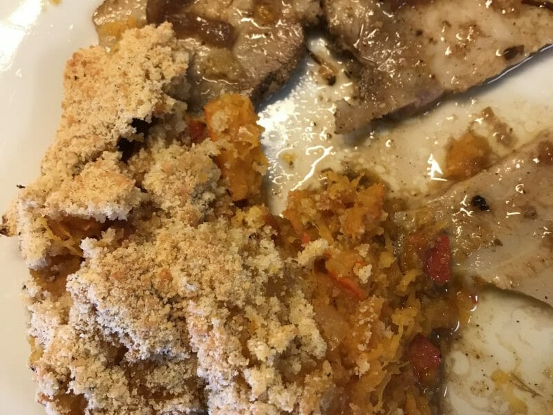 Cliquez pour zoomer ! Crumble de butternut au chorizo Thermomix par Coconini