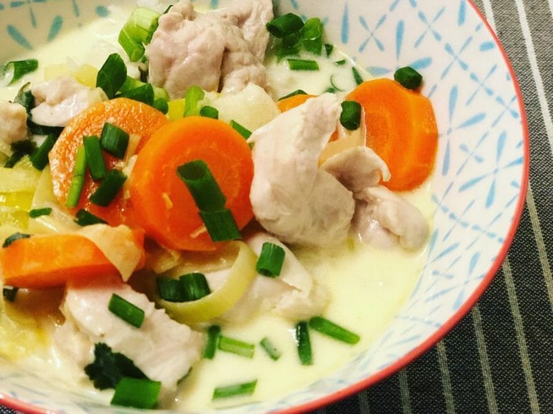 Cliquez pour zoomer ! Blanquette de dinde au bleu d’auvergne Thermomix par chococlara