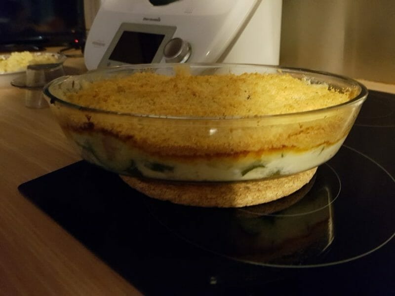 Cliquez pour zoomer ! Crumble courgettes, chèvre et lardons Thermomix par audrey025