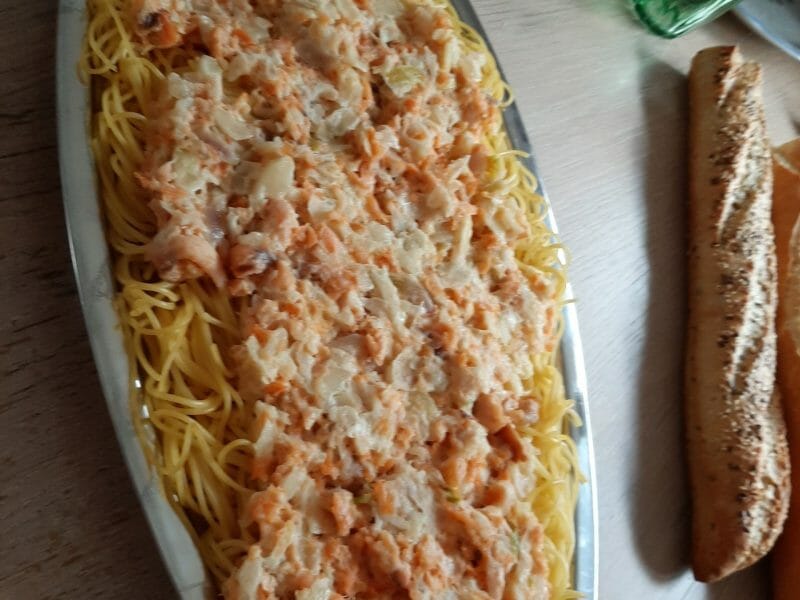 Cliquez pour zoomer ! Spaghettis au saumon fumé Thermomix par coralie_367