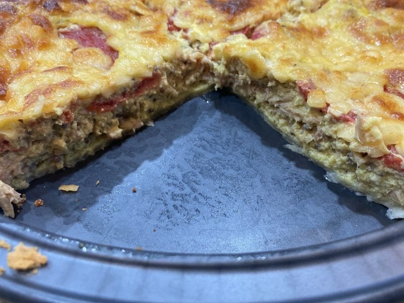 Cliquez pour zoomer ! Tarte au thon, tomate et moutarde Thermomix par aurelie38230