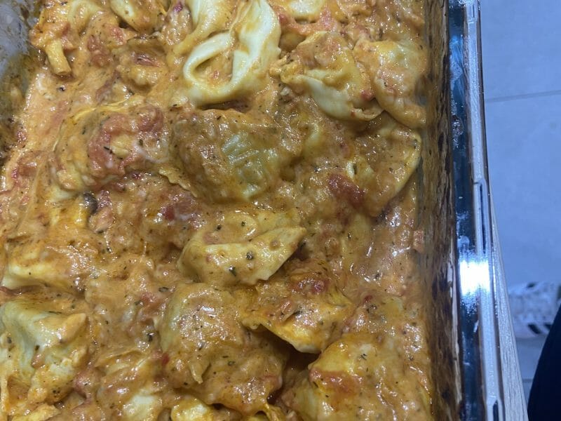 Cliquez pour zoomer ! Gratin de tortellini tomate mozzarella Thermomix par aurelie38230