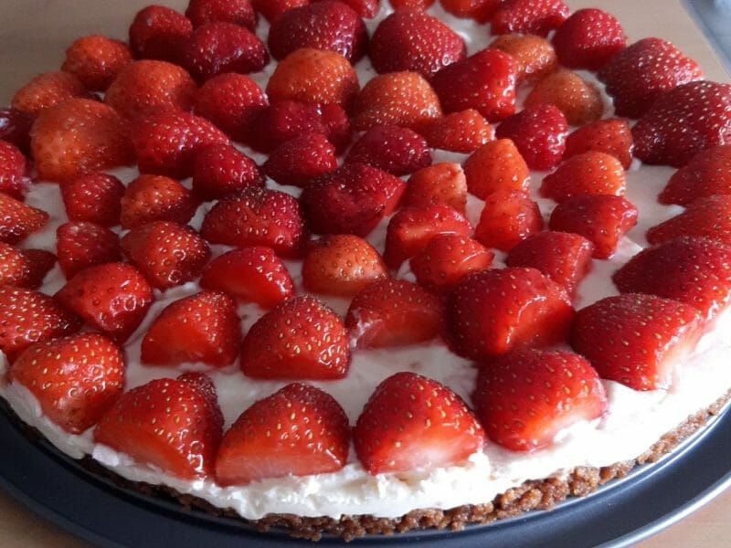 Cliquez pour zoomer ! Tarte aux fraises sans cuisson Thermomix par julie_frn