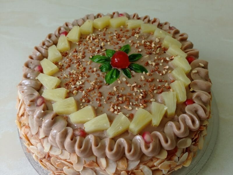 Cliquez pour zoomer ! Layer cake ananas spéculoos Thermomix par kelly001