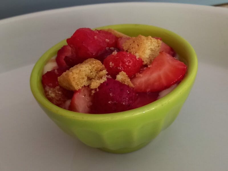 Cliquez pour zoomer ! Tarte aux fraises destructurée Thermomix par antizia