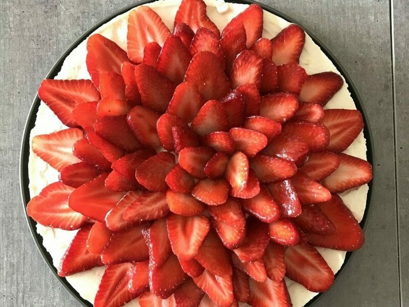 Cliquez pour zoomer ! Tarte aux fraises sans cuisson Thermomix par lebujodelaura